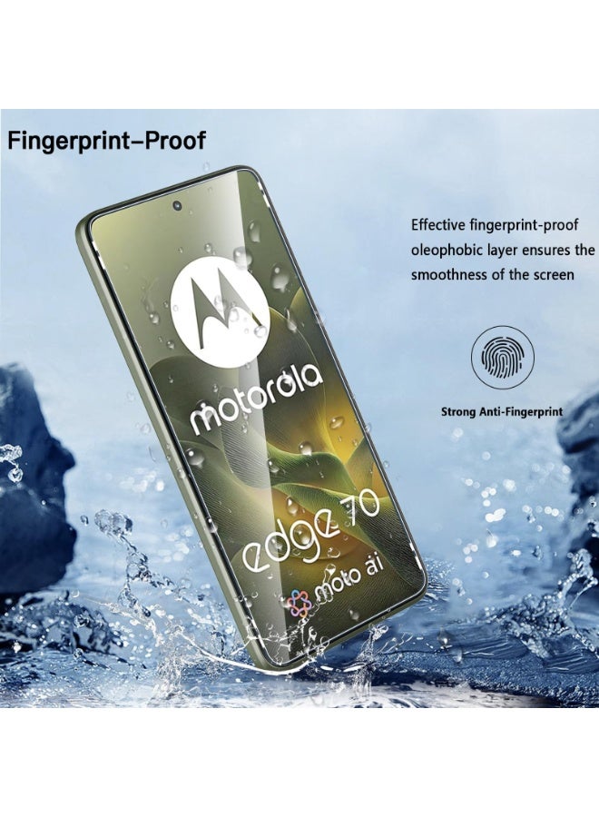 ChicVibe Screen Protector for Motorola Moto Edge 70, 9H Hardness Tempered Glass Screen Film, Highly Clear, Anti-Scratch, Bubble Free, for Motorola Moto Edge 70 Protective Film - Image 3