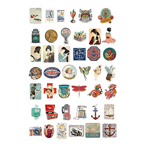 Doraking 200PCS Middle Size Vintage Theme Scrapbook Washi Stickers for Scrapbooking Diary Decoration (Retro Themed) - Image 4