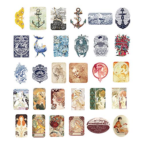 Doraking 200PCS Middle Size Vintage Theme Scrapbook Washi Stickers for Scrapbooking Diary Decoration (Retro Themed) - Image 2