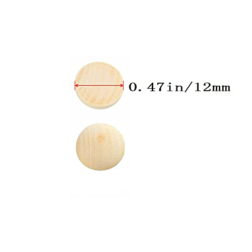 hesmartly 200pcs Half Wood Balls Unfinished Natural Half Ball Split Wood Balls for DIY Projects and Craft Supplies (12mm) ﻿ - Image 2
