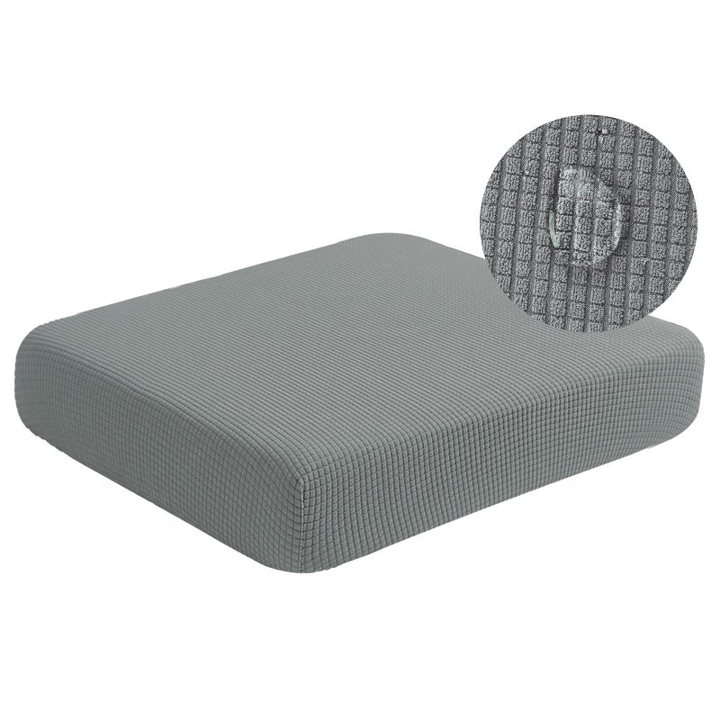 NC HOME Water Repellent Sofa Cushion Slipcovers Stretch Seat Cushion Covers Sofa Covers for Living Room Furniture Protector Thick Jacquard Textured Twill Fabric Small Dove Grey