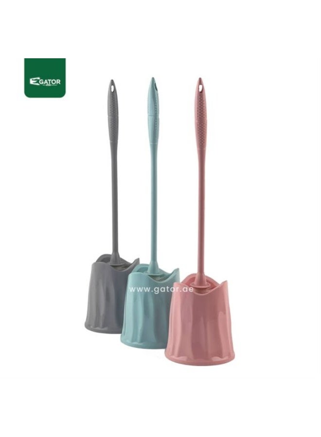 GATOR | Toilet Brush with Stand Green, Pink & Blue - Image 4