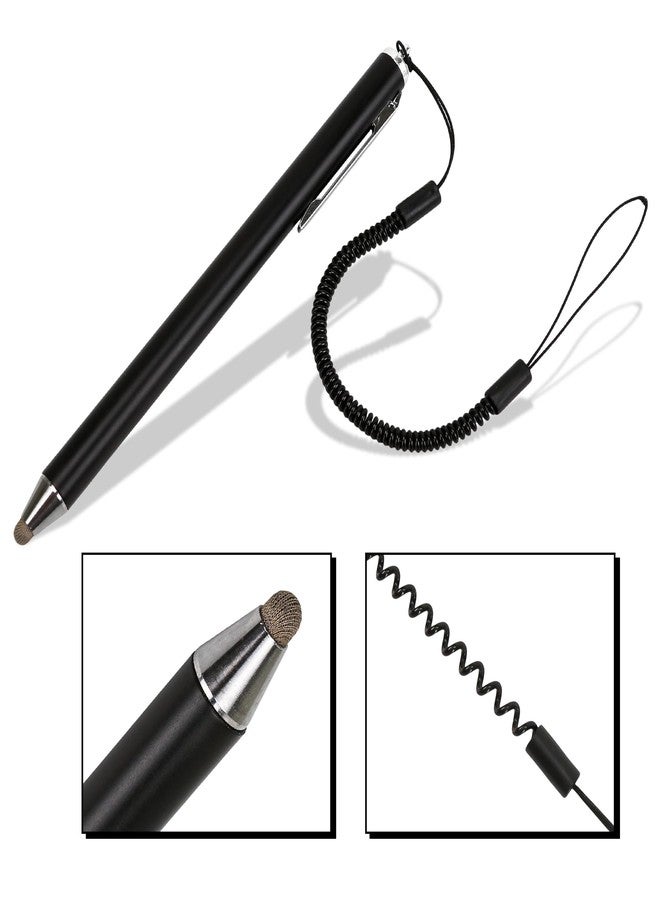 BuleVina Stylus Pens with Tether Lanyard & Clip for Touch Screens, High Sensitivity & Precision Capacitive, Anti-Lost Fibre Stylus Mesh Fiber Tip Smart Phone, Tablets for Samsung Galaxy Android - Image 3