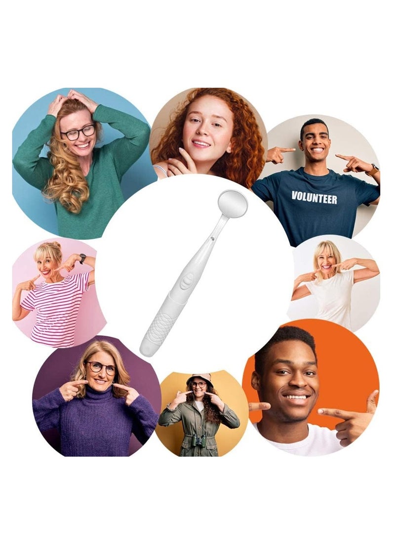 SYOSI Dental Mirror with Light, Teeth Inspection LED Mirror, Anti-Fog Mouth Mirror, Dentist Oral Care Tool - Image 5