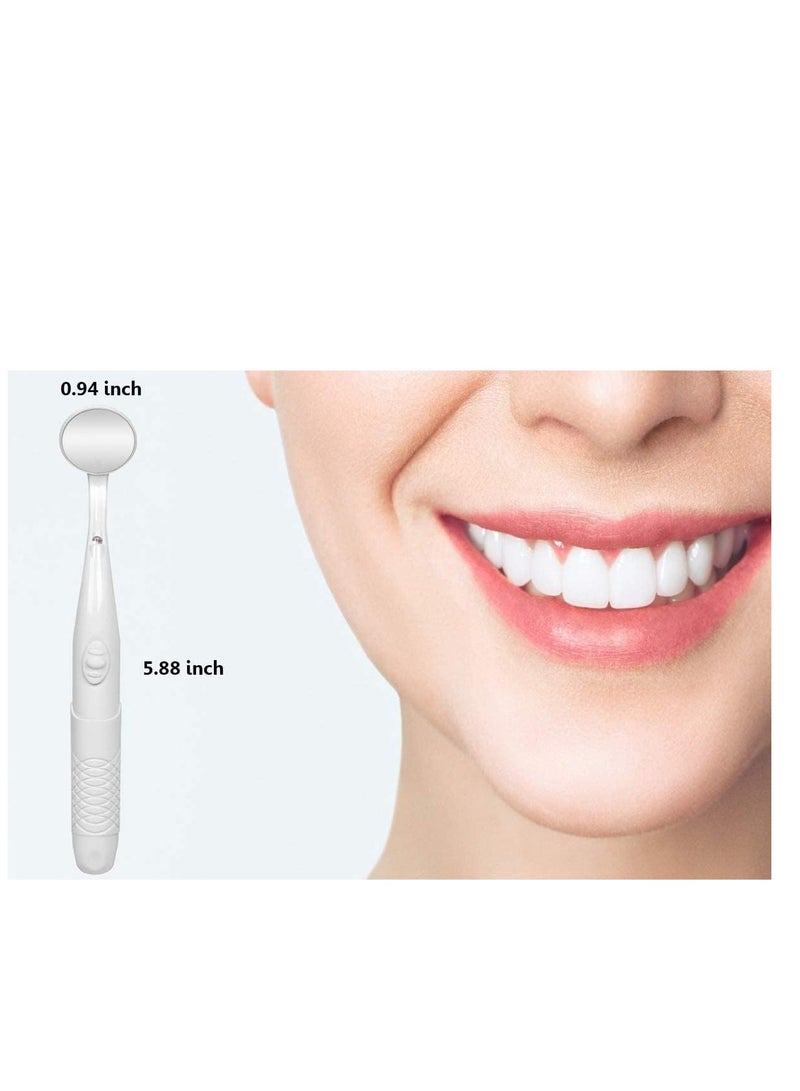 SYOSI Dental Mirror with Light, Teeth Inspection LED Mirror, Anti-Fog Mouth Mirror, Dentist Oral Care Tool - Image 4
