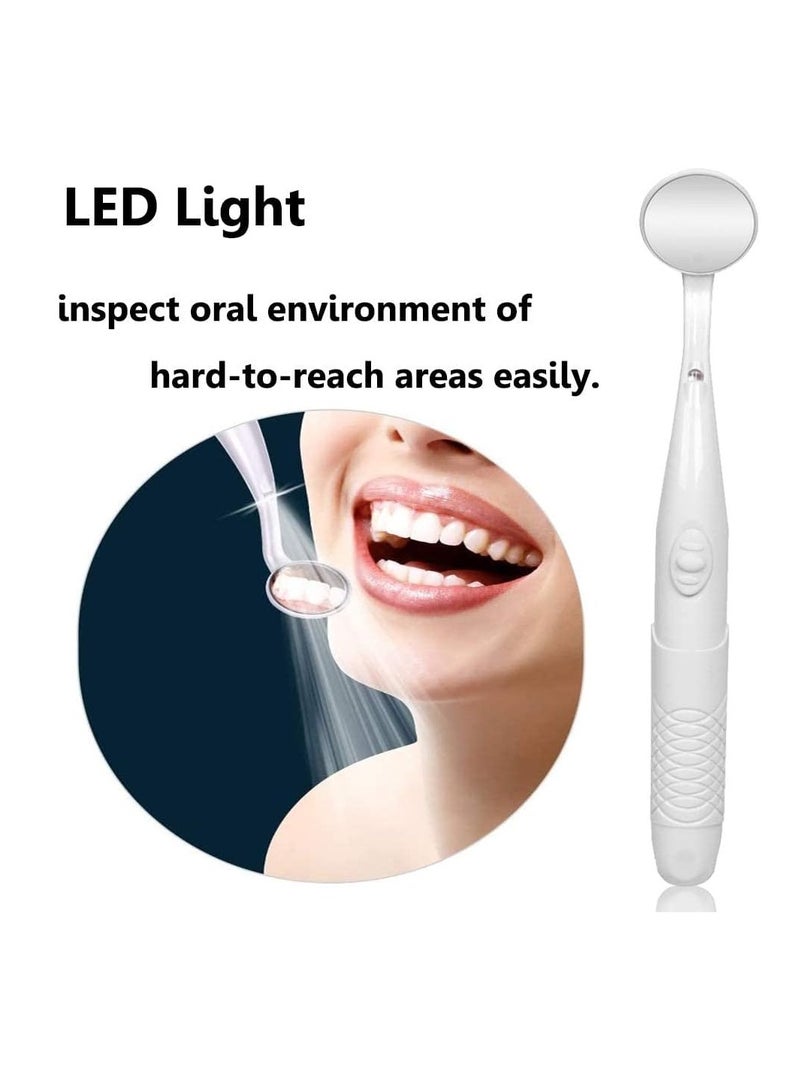 SYOSI Dental Mirror with Light, Teeth Inspection LED Mirror, Anti-Fog Mouth Mirror, Dentist Oral Care Tool - Image 2