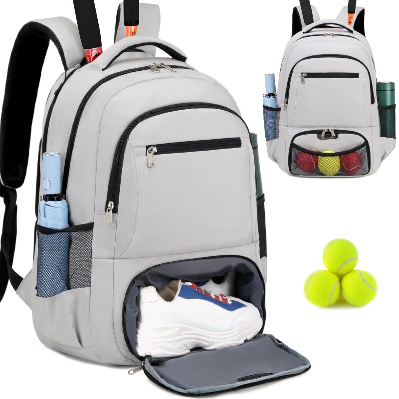 ACESAK Tennis Backpack Tennis Bag for Women Men Tennis Bag Holds 2 Rackets Badminton Squash Pickleball Paddles Balls - Image 2