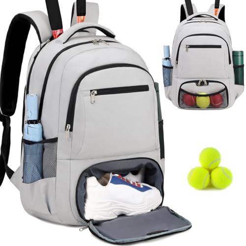 ACESAK Tennis Backpack Tennis Bag for Women Men Tennis Bag Holds 2 Rackets Badminton Squash Pickleball Paddles Balls - Image 1