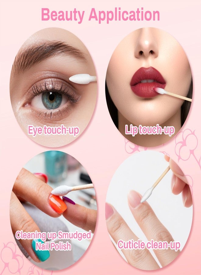 RAQEHO 300pcs Pointed Cotton Swabs - Disposable Double Pointy Precision Tip Cotton Buds With Bamboo Sticks For Ear Wax Removal Makeup Lip Eyeshadow Applicators Micro Nail Tool Beauty & Personal Care - Image 5