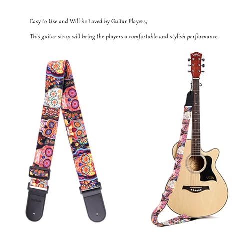 JSHshield Guitar Strap, Adjustable Guitar Shoulder Strap For Bass, Electric & Acoustic Guitar - Image 2