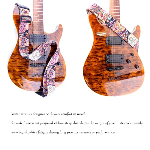 JSHshield Guitar Strap, Adjustable Guitar Shoulder Strap For Bass, Electric & Acoustic Guitar - Image 5
