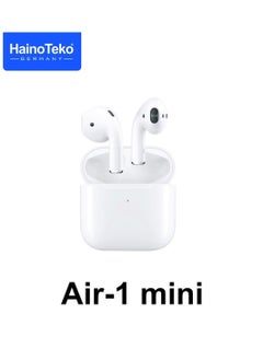 HainoTeko Air-1 Mini Wireless Bluetooth Earbuds Apple & Android Compatibility Built-in Microphone True Wireless Earbuds in-Ear Bluetooth Headphones Earphones Auto Power On/Off Touch Control Super Clear Mic White  - Image 3