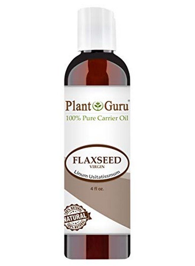 Plant Guru Flaxseed Oil 4 Oz Virgin Unrefined Cold Pressed 100% Pure Natural Carrier Skin Body And Face. Great For Psoriasis Dyi Creams Lotions And Lip Balms. - Image 2