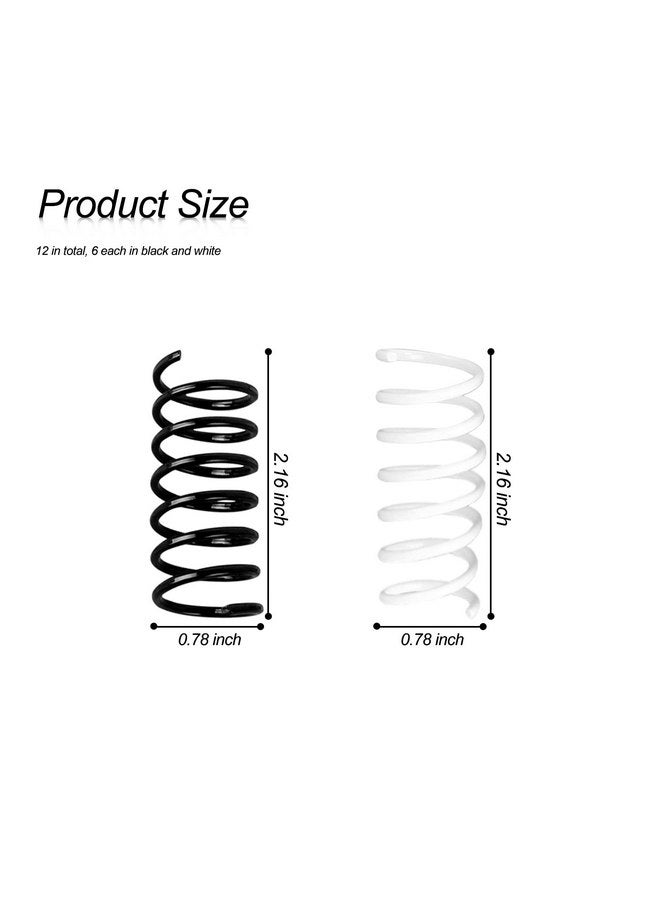 Andiker Cat Springs for Indoor Cats, 12Pc Cat Creative Toy to Kill Time&Keep Fit Interactive Cat Toy Black&White Springs Cat Toy for Biting(Black+White) - Image 5