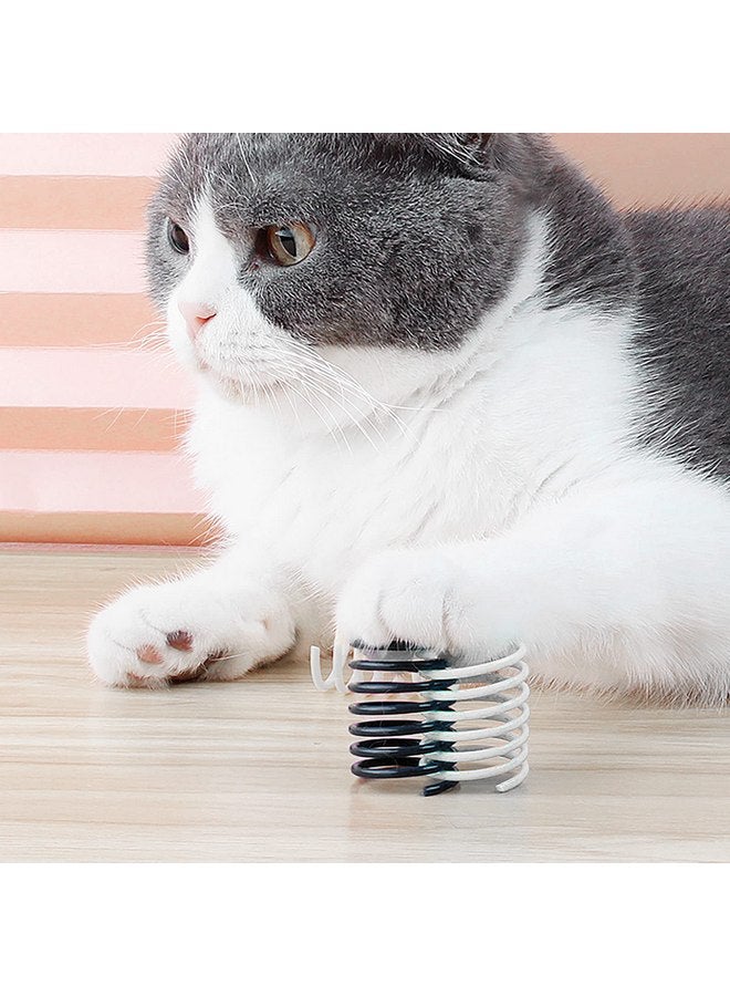 Andiker Cat Springs for Indoor Cats, 12Pc Cat Creative Toy to Kill Time&Keep Fit Interactive Cat Toy Black&White Springs Cat Toy for Biting(Black+White) - Image 4