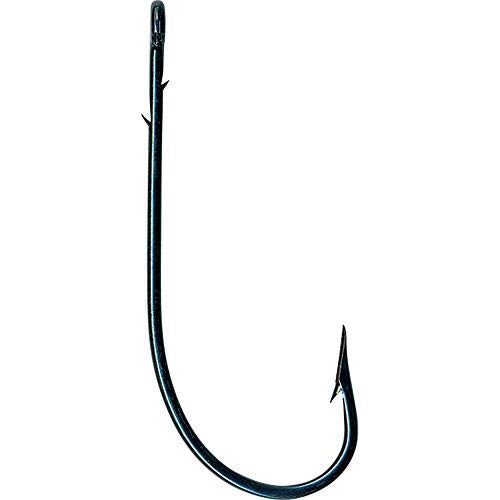 Mustad Sproat Worm Hook, Knife Edge, Blued 3/0 - Image 1
