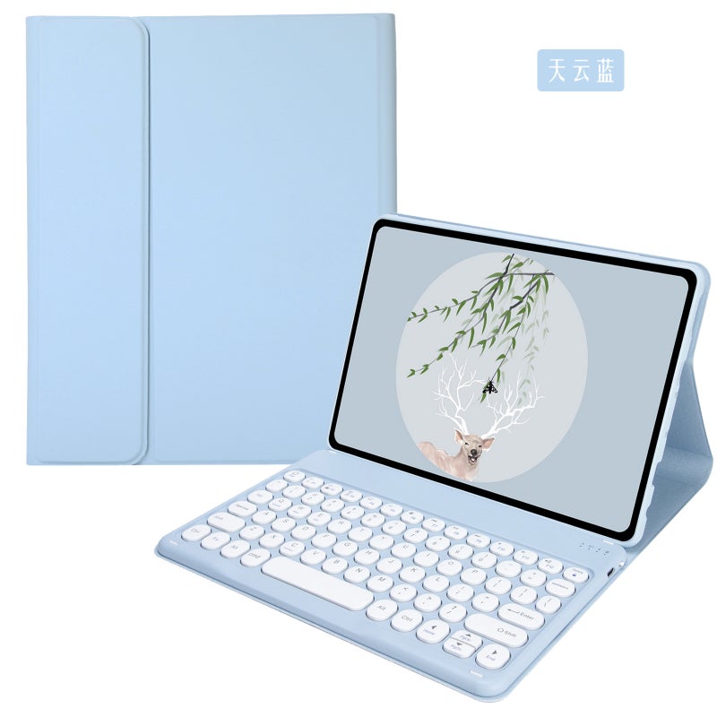 2021 for Samsung Tab A7 lite 8.7 round key cap Bluetooth keyboard cover T220 wireless touch keyboard - Image 1