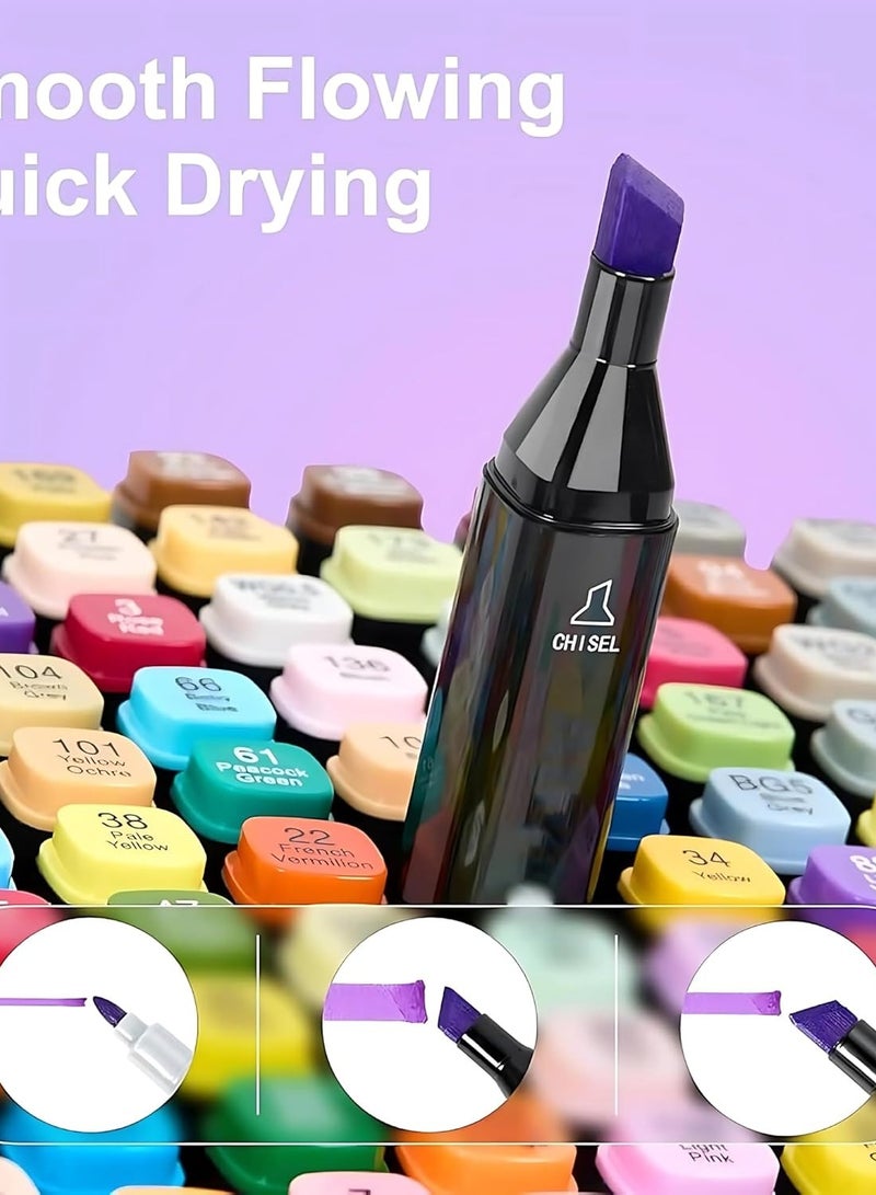 Touch Twisoo Dual Tip Art Markers with Carrying Case – Odorless & Non-Toxic Twin Head Permanent Colouring Marker Pens for Kids, Adults & Beginners for Painting, Sketching, Drawing, Calligraphy (36 Pcs) - Image 2