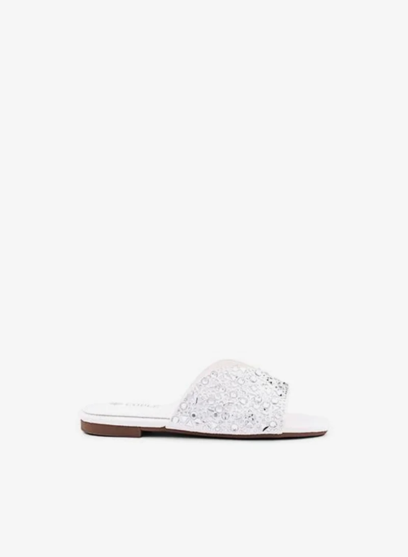 كابلي صنادل مسطحة مزينة للبنات