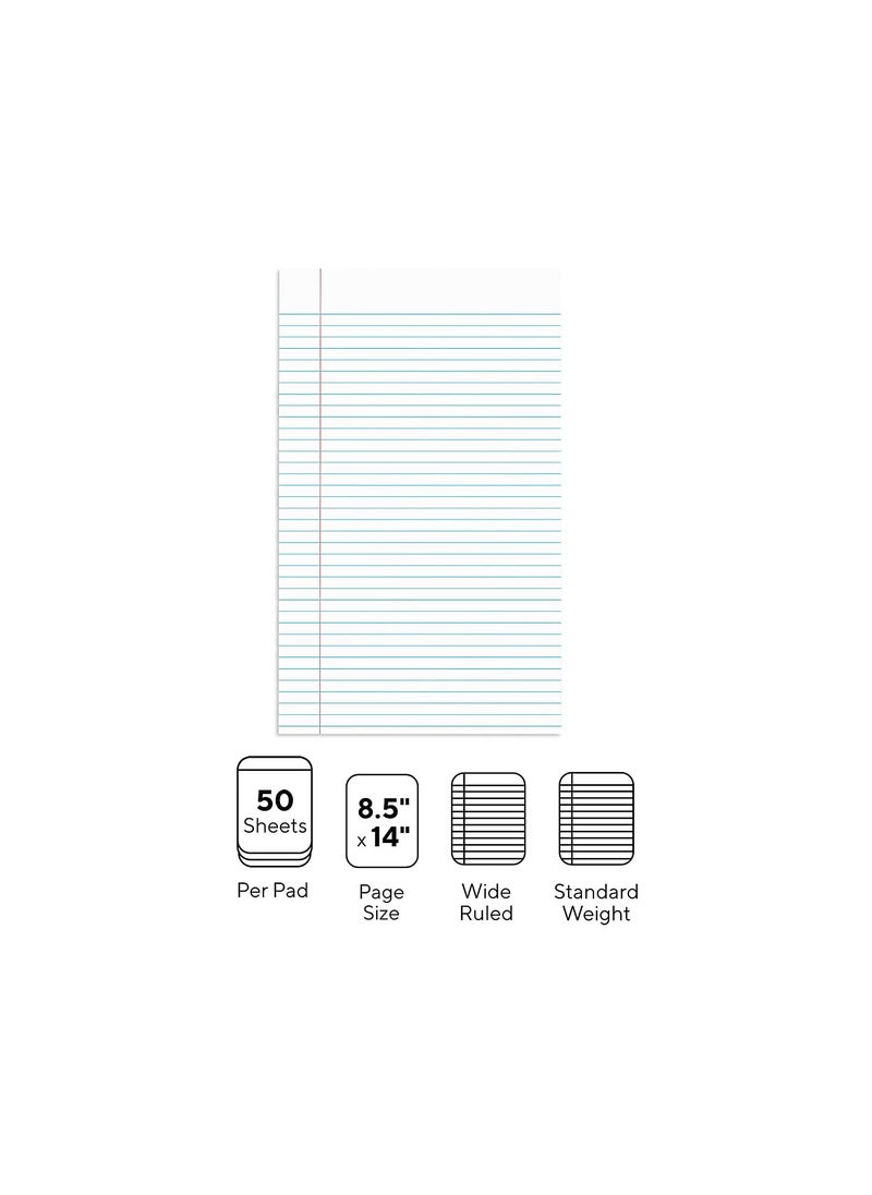 Staples STAPLES 185322 812Inch x 14Inch White GlueTop Notepad Wide Ruled 12Pack Office Product  - Image 2