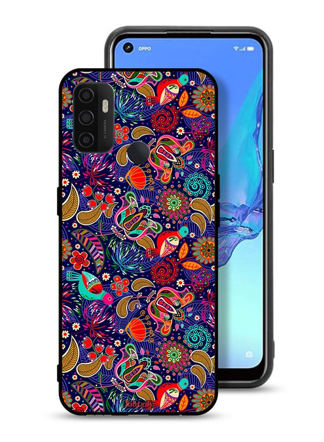 Tolwak Oppo A33 (2020) Protective Case Cover Pattern Colorful Birds Leaf Flowers - Image 1
