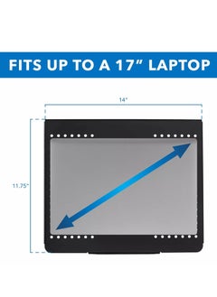 Generic Laptop Desk Mount, Full Motion Laptop Arm with Vented Tray, Heavy-Duty Adjustable Notebook Extension Arm up to 17 Inch with C-Clamp and Grommet Base  - Image 2