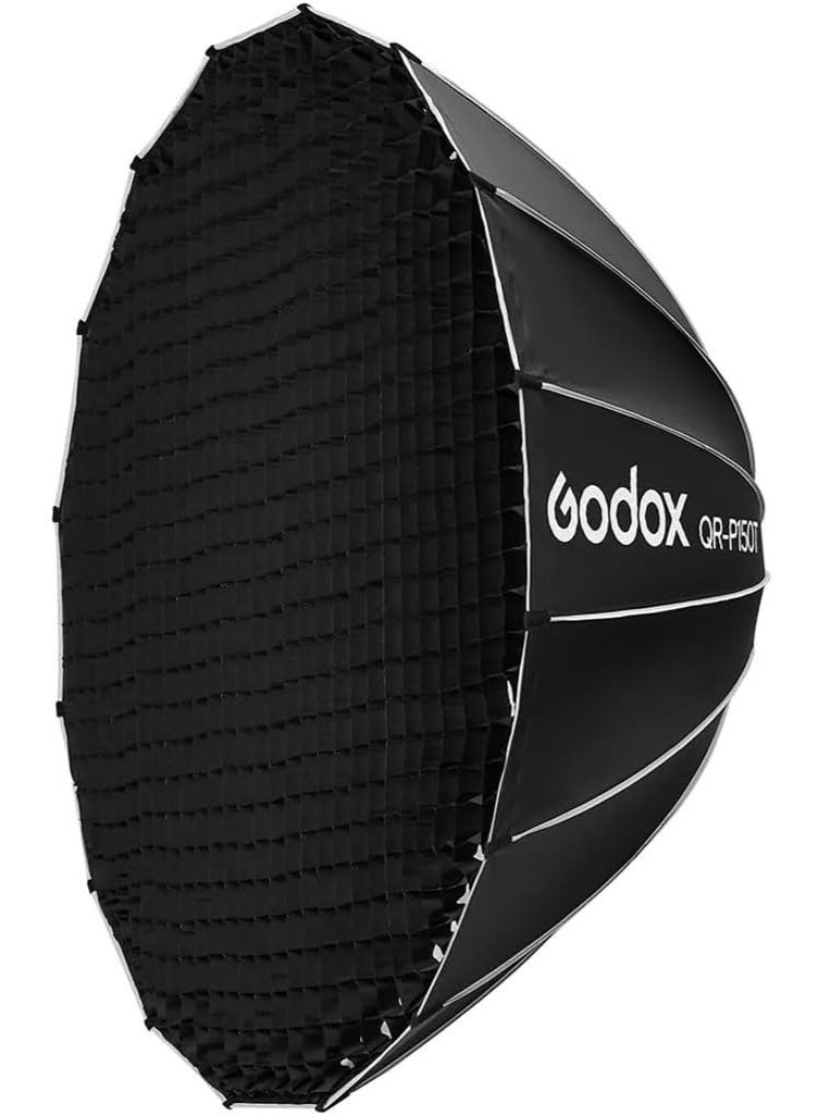 جودوكس شبكة توجيه من GODOX لسوفت بوكس QR-P150T – شبكة عسل النحل بمقاس 59 بوصة، إكسسوار تحكم اتجاهي بالضوء، يمنع تسرب الضوء الجانبي، شبكة تصوير ضيقة الشعاع، تثبيت بشريط لاصق، مناسبة لتصوير البورتريه والأزياء والمنتجات - Image 1