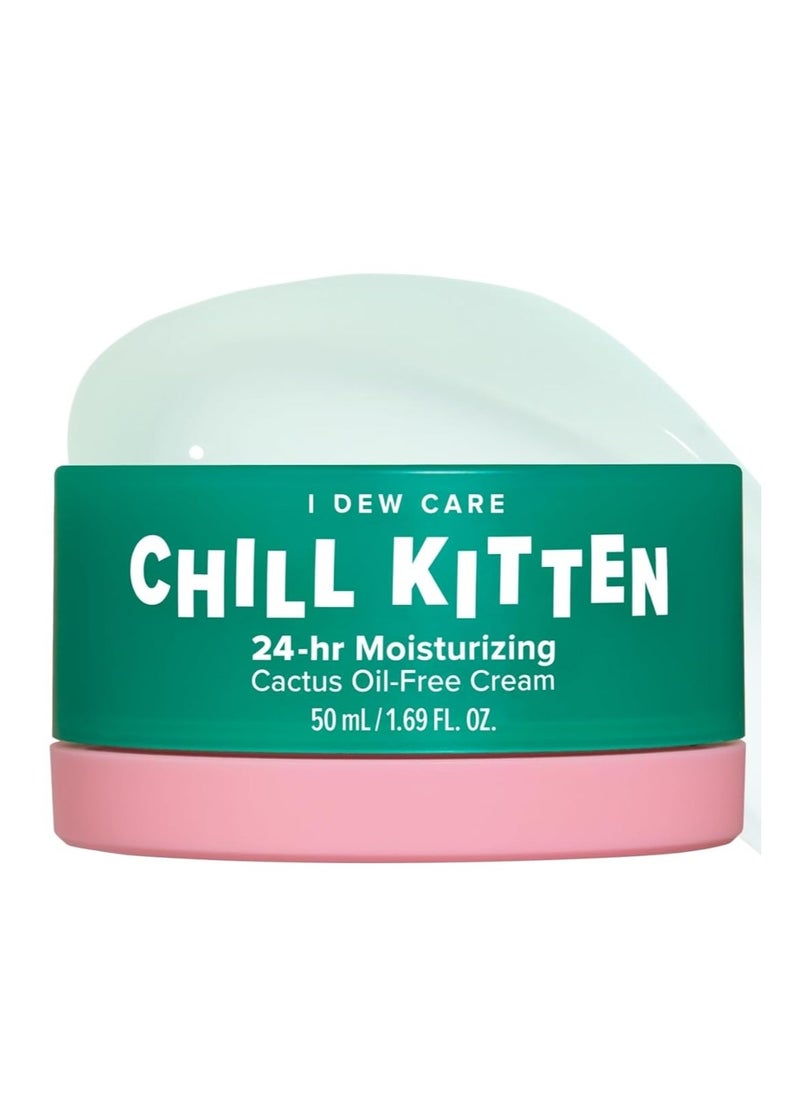 I DEW CARE I DEW CARE Heartleaf Face Cream - Chill Kitten | Moisturizer with Moringa Seed, Prickly Pear, Aloe Vera Gel, Cactus Oil-Free, Glass Skin Look, Daily Use, for Dry Skin, Skin Barrier Repair, 1.69 FL Oz  - Image 1