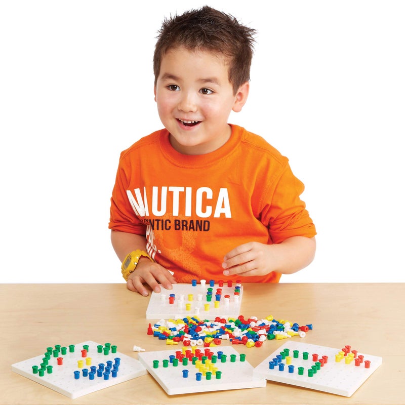 Learning Advantage CTU39470 Pegs and Peg Board Set, 5 Boards, 1000 Pegs (Pack of 1005) - Image 2