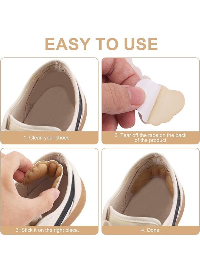 2 Pairs Loose High Heels Protector, Heel Pads Heel Liner Grips Foam Filler Heel Inserts Loose High Shoe Protective Cushion for Women Men Prevent Slips (Black, Skin ) - Image 4