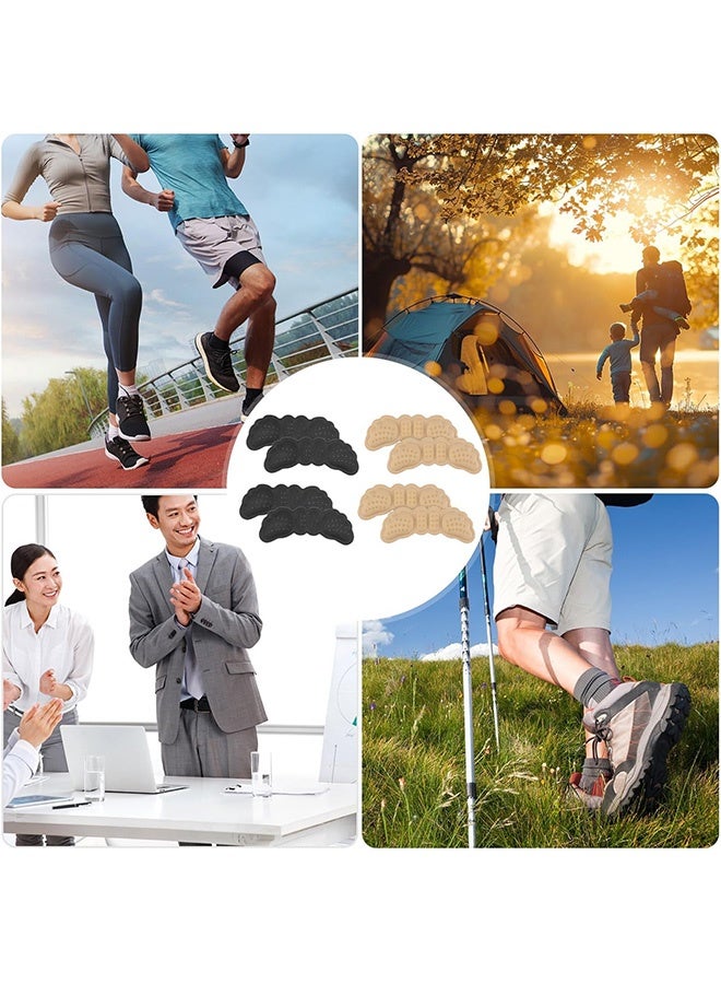 2 Pairs Loose High Heels Protector, Heel Pads Heel Liner Grips Foam Filler Heel Inserts Loose High Shoe Protective Cushion for Women Men Prevent Slips (Black, Skin ) - Image 2