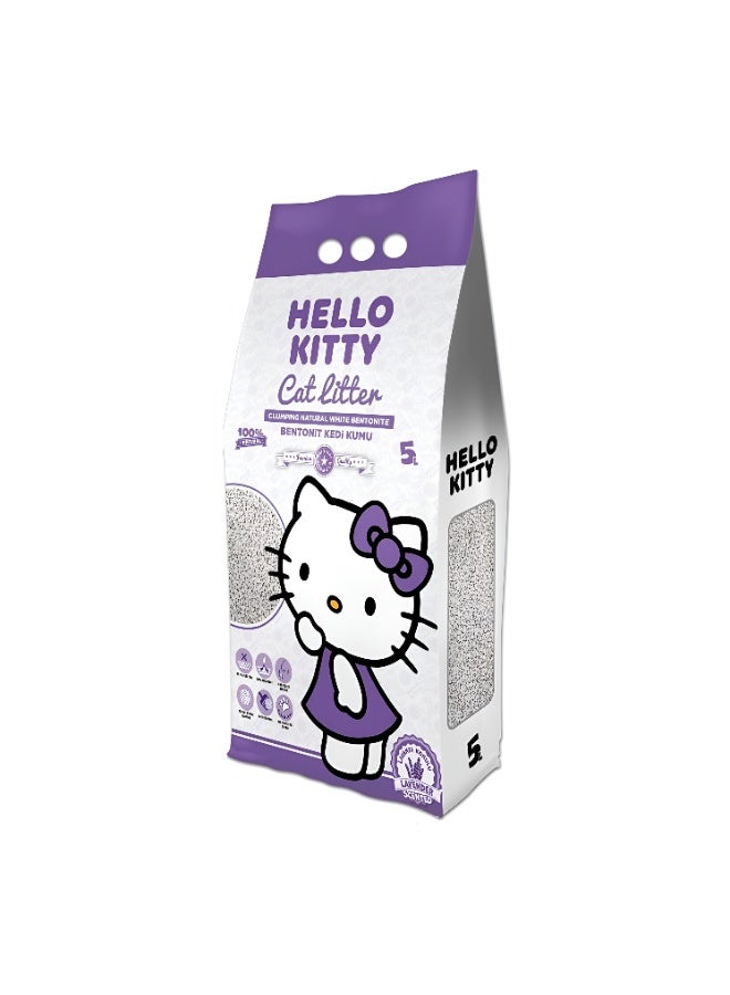 Hello Kitty Cat Litter – 100% Natural Bentonite – Lavender Scented – Strong Clumping, Odour Control, Low Dust – 5 Litre - Image 5