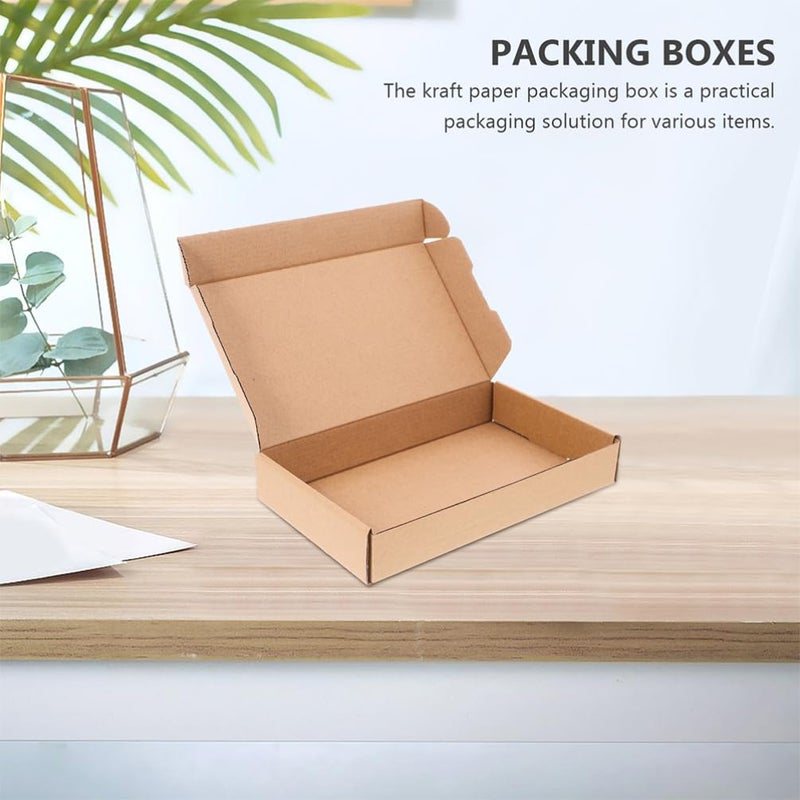 10 Kraft Paper Boxes Square Shipping Mailer Packaging Small Business Use - Image 3