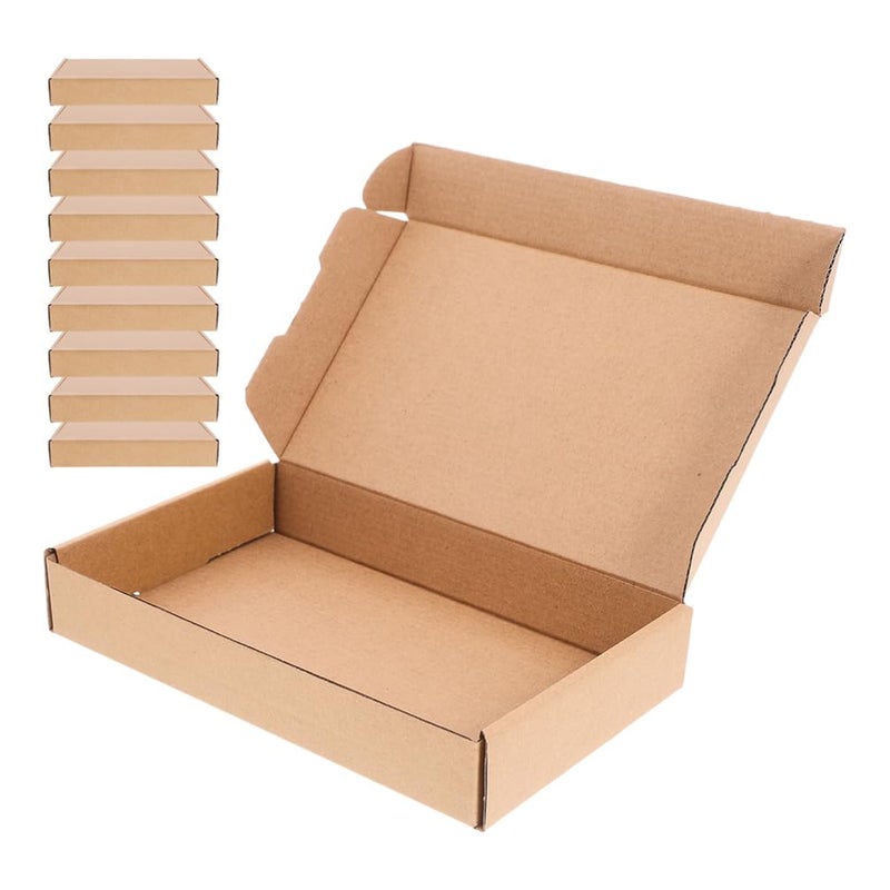10 Kraft Paper Boxes Square Shipping Mailer Packaging Small Business Use - Image 2