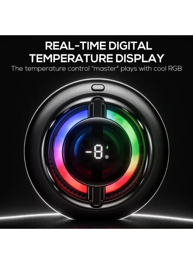 Memo شاحن لاسلكي مغناطيسي CX19 – شحن سريع 15 واط مع مروحة تبريد وشاشة رقمية كبيرة للهواتف الذكية، AirPods والأجهزة USB – شحن محمول وآمن وفعال - Image 3