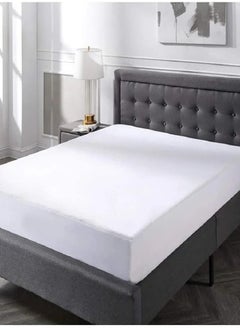 Rahalife Rahalife Waterproof Mattress Protector – Cotton Blend, White, 200x200x30 cm, Deep Pocket Fitted Cover  - Image 1