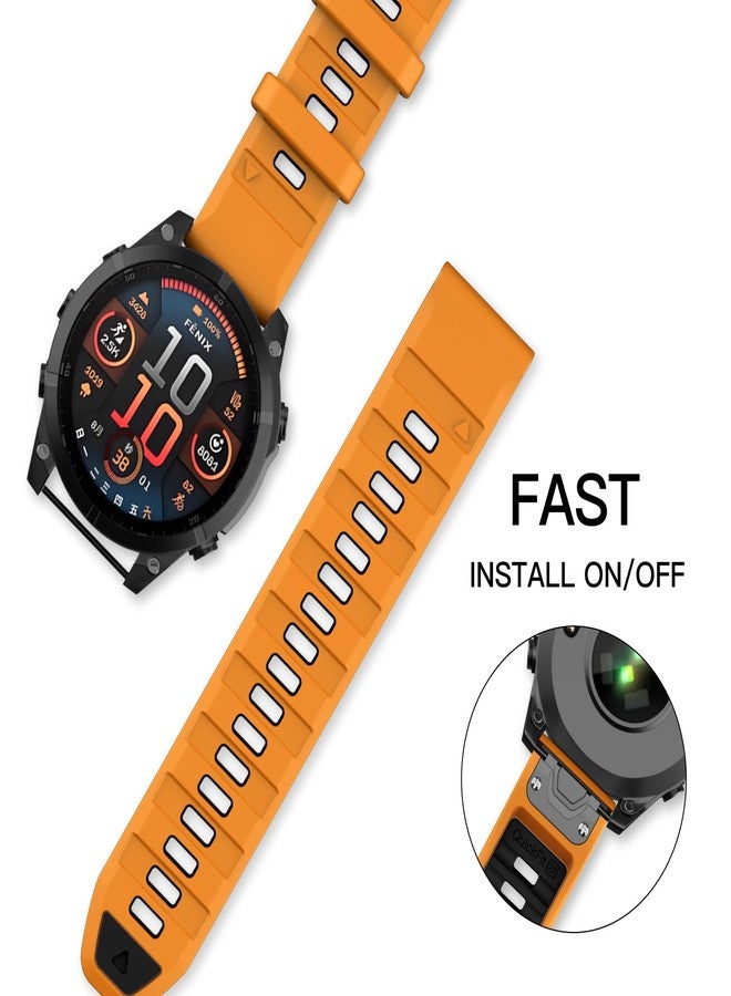 OVERSTEP Strap for Garmin Fenix 8 47mm, Soft Silicone Replacement Band for Fenix 5, 6, 7, Epix Pro 47mm, Quatix 5, Approach S62 - Image 3