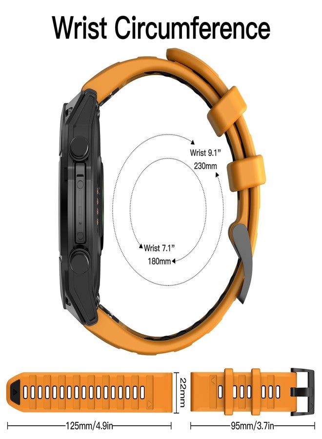 OVERSTEP Strap for Garmin Fenix 8 47mm, Soft Silicone Replacement Band for Fenix 5, 6, 7, Epix Pro 47mm, Quatix 5, Approach S62 - Image 4