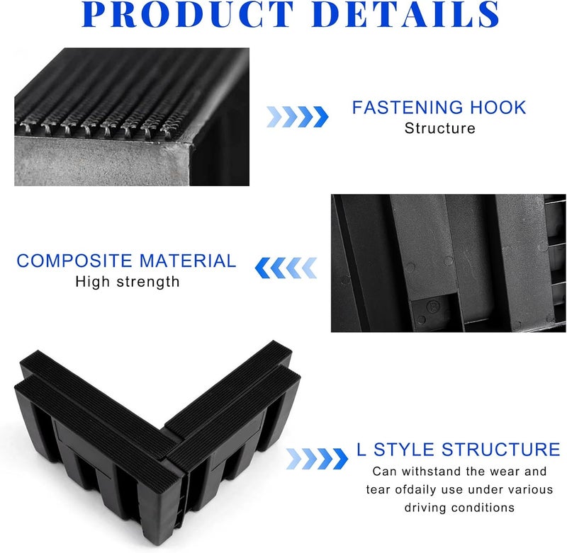 FSTURIOS 4 PCS Multipurpose Cargo Organizer Blocks, Plastic Trunk Storage Organizer Blocks for Felt Carpet, Space Saving Cargo Trunk Divider Adjustable Blocks for Truck SUV Van - Image 5