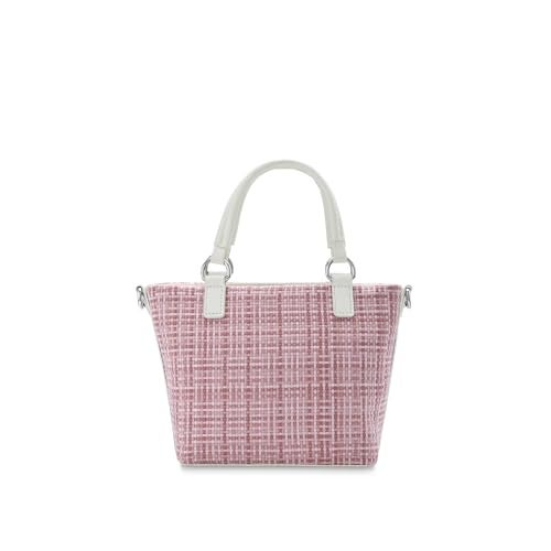 Fastrack Women's Basketweave Satchel | Detachable Adjustable Sling, Top Zip Closure, Inner Utility Pockets, Handheld Option | Textured Fabric Bag | 6 Months Warranty - Image 5