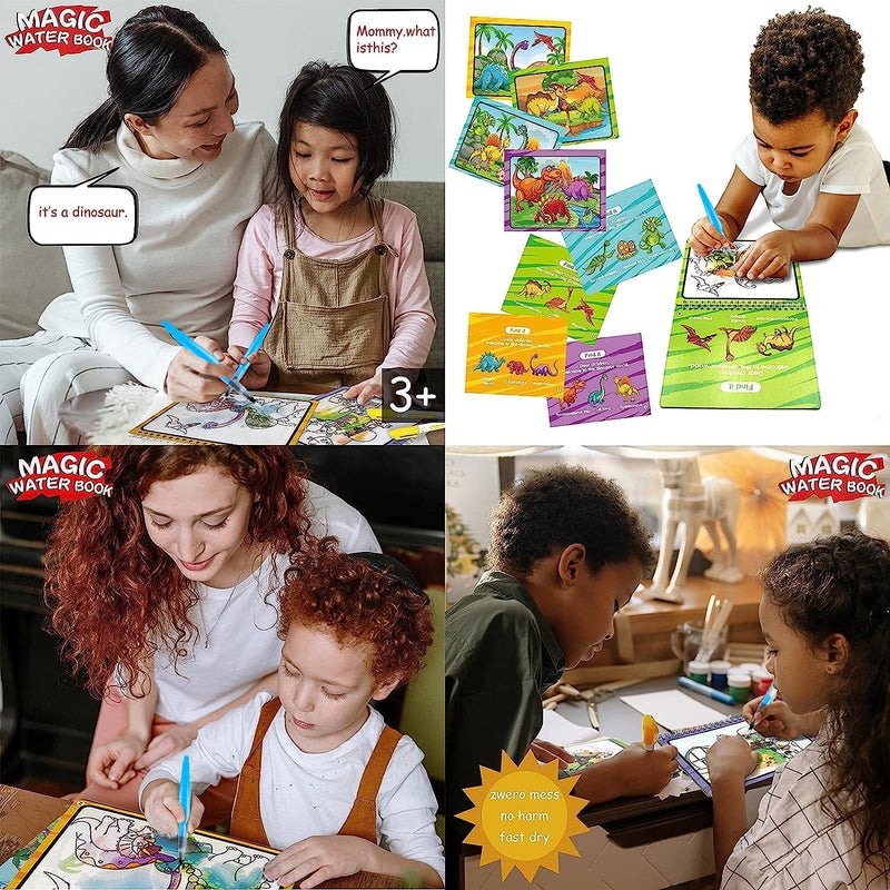 hapray Magic Water Paint Coloring Books for Toddler, Art Toys Age 2-4, Educational Learning Doodle Toy, Gifts for Girl Boy 3 2 1+ Year (Alphabet Transportation 2 Pack) - Image 5