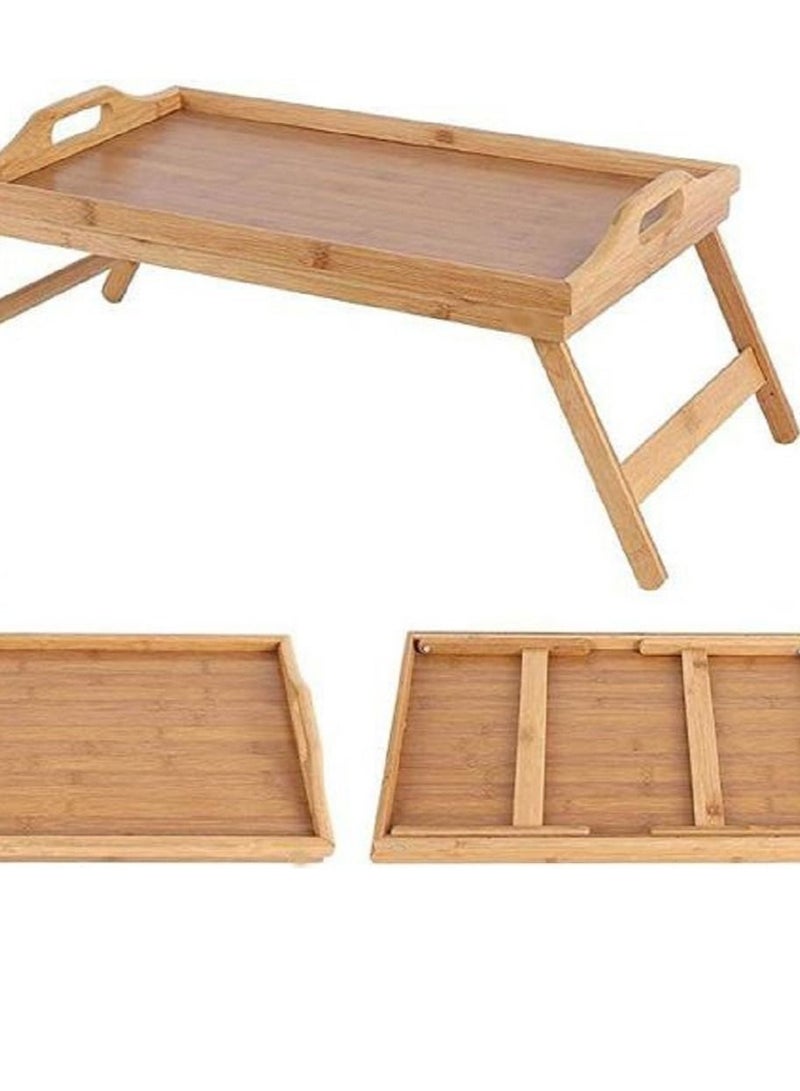 Generic Bed Tray table with folding legs, and breakfast tray Bamboo bed table and bed tray with legs  - Image 4