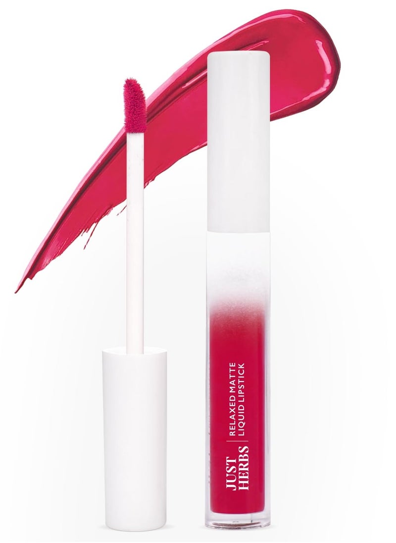 Just Herbs Just Herbs Relaxed Matte Liquid Lipstick 4ml Strawberry  - Image 1