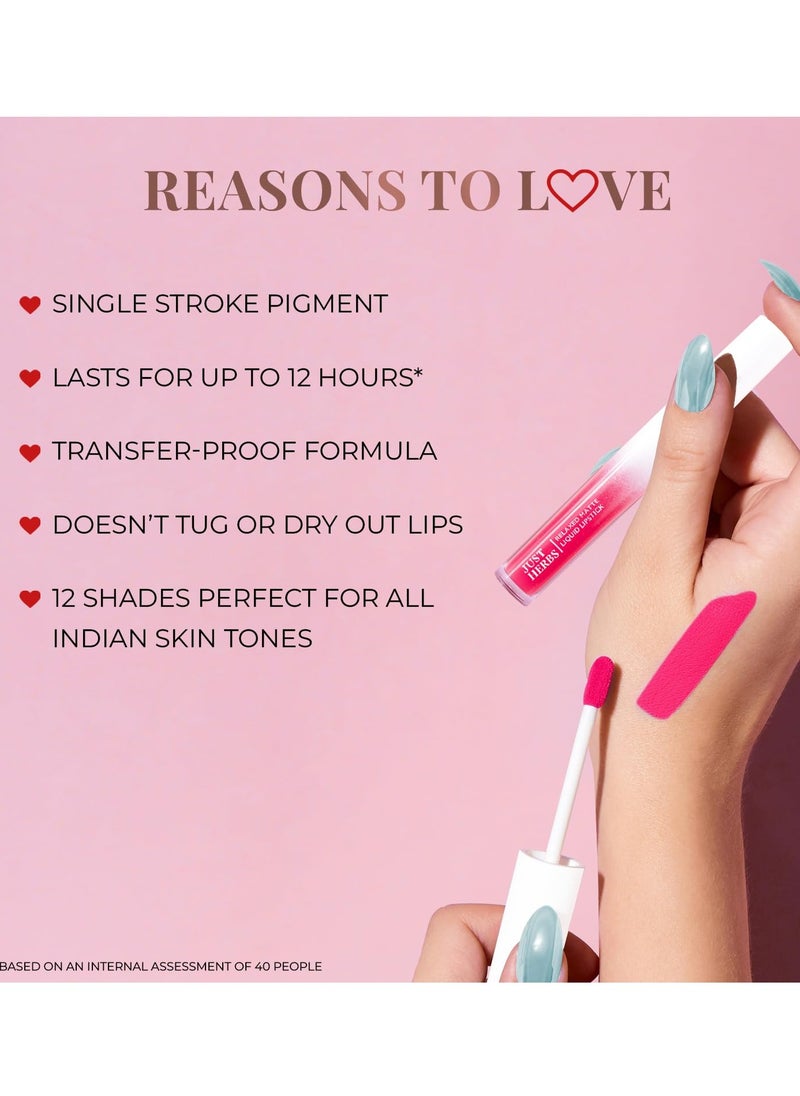 Just Herbs Just Herbs Relaxed Matte Liquid Lipstick 4ml Strawberry  - Image 5