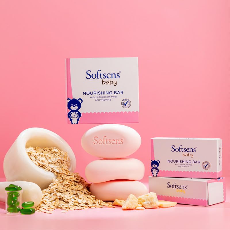 Softsens Baby Nourishing Bar Soap 100g each x 6 (600g) | Deep Nourishing & Gentle Cleansing | With Colloidal Oatmeal & Vitamin E | Dermatologically Tested, Hypoallergenic & Free from Parabens, SLS & SLES - Image 5