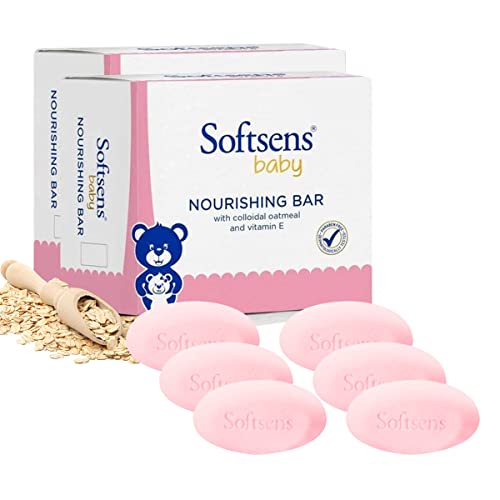 Softsens Baby Nourishing Bar Soap 100g each x 6 (600g) | Deep Nourishing & Gentle Cleansing | With Colloidal Oatmeal & Vitamin E | Dermatologically Tested, Hypoallergenic & Free from Parabens, SLS & SLES - Image 1