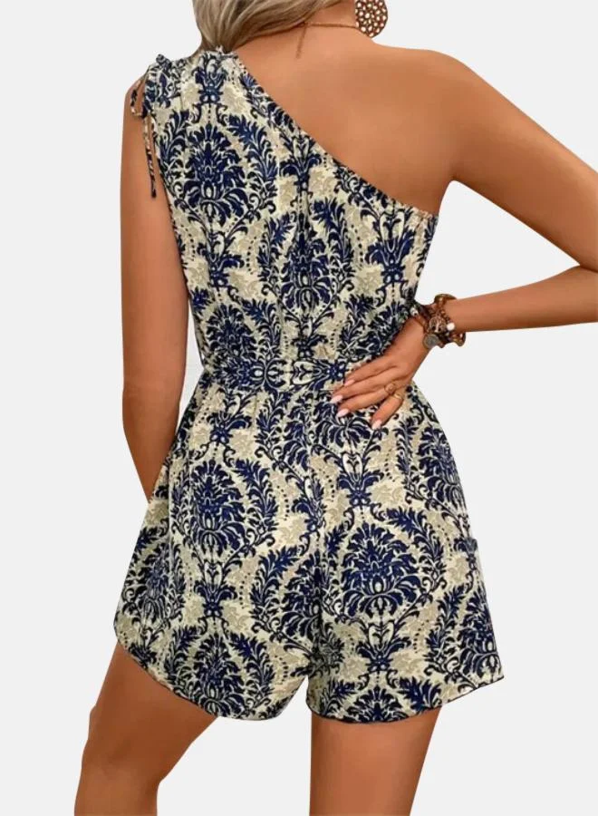 YUNIQEE Blue Printed Playsuit