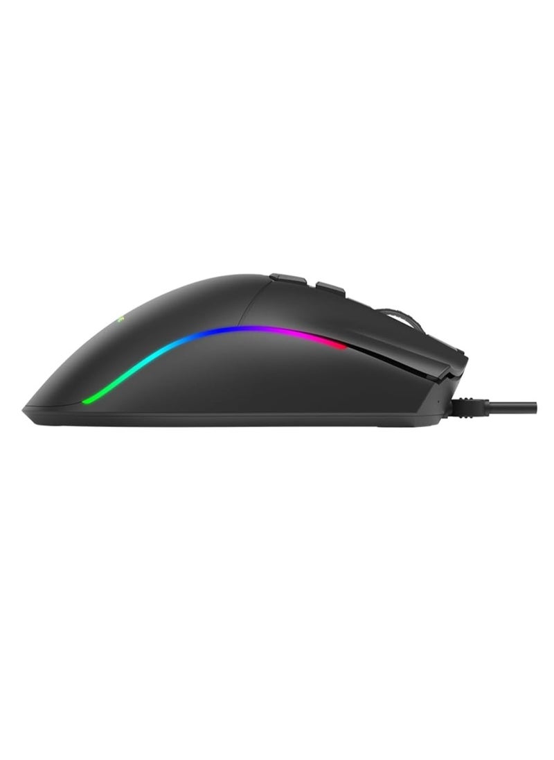إكسترايك-مي - ماوس الألعاب GM226 RGB - مستشعر بصري 7200 نقطة في البوصة - 7 أزرار قابلة للبرمجة - مع البرنامج - Image 1