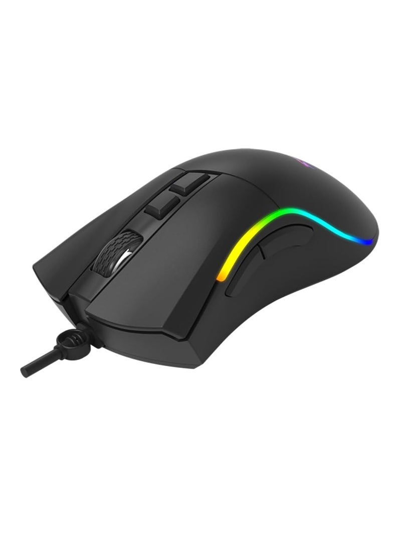 إكسترايك-مي - ماوس الألعاب GM226 RGB - مستشعر بصري 7200 نقطة في البوصة - 7 أزرار قابلة للبرمجة - مع البرنامج - Image 1