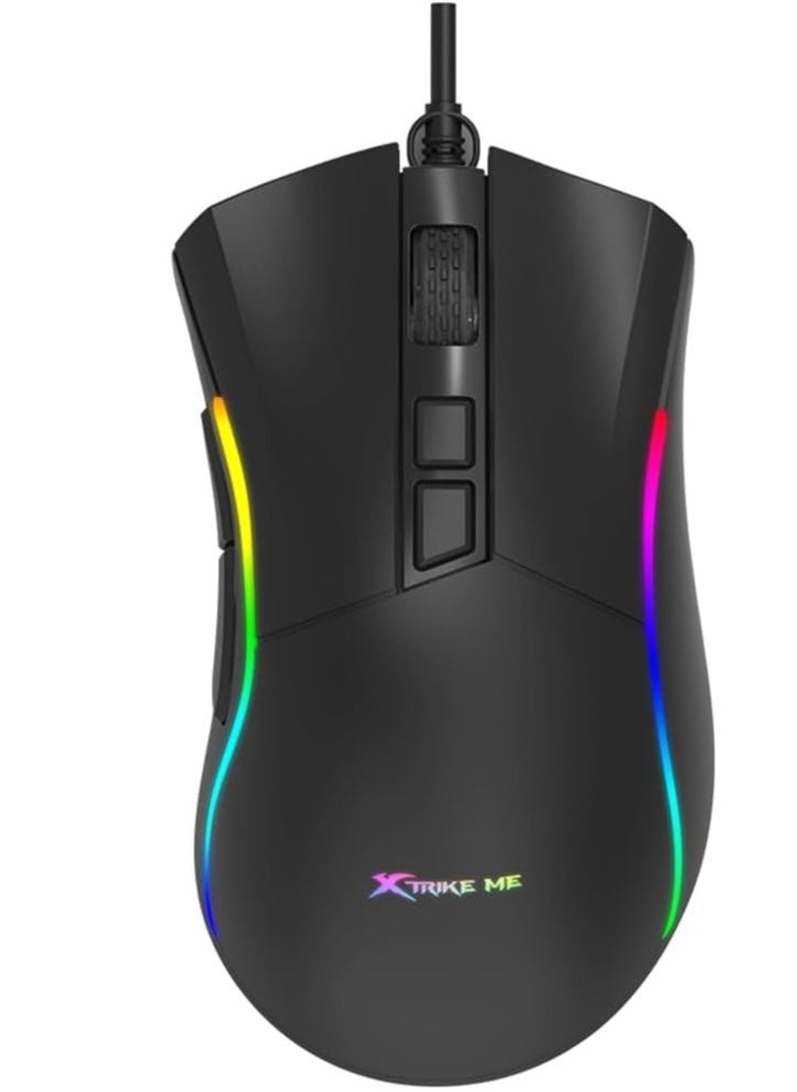 إكسترايك-مي - ماوس الألعاب GM226 RGB - مستشعر بصري 7200 نقطة في البوصة - 7 أزرار قابلة للبرمجة - مع البرنامج - Image 1
